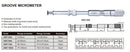 GROOVE MICROMETER - INSIZE 3287-4 3-4"
