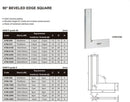 BEVELLED EDGE SQUARE - INSIZE 4790-0100 100X70mm