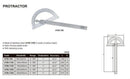 180 DEGREE PROTRACTOR - INSIZE 4799-1300 300X500mm