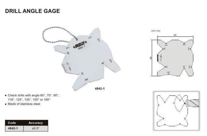 DRILL ANGLE GAUGE | INSIZE 4842-1