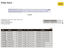 STAINLESS STEEL RULE - INSIZE 7110-200 200mm / 8"