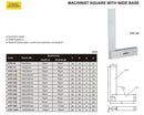 INSIZE Insize Machinist 90° Square Range 150x100mm Series 4707-150