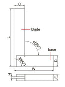 INSIZE Insize Machinist 90° Square Range 150x100mm Series 4707-150