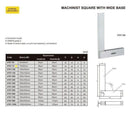 INSIZE Insize Machinist 90° Square Range 75x50mm Series 4707-75