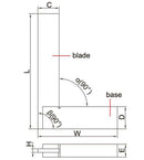 INSIZE Insize Machinist 90° Square Range 75x50mm Series 4707-75