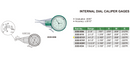 INSIZE INT DIAL CALIPER GAUGE .4-1.2" - 2222-E121