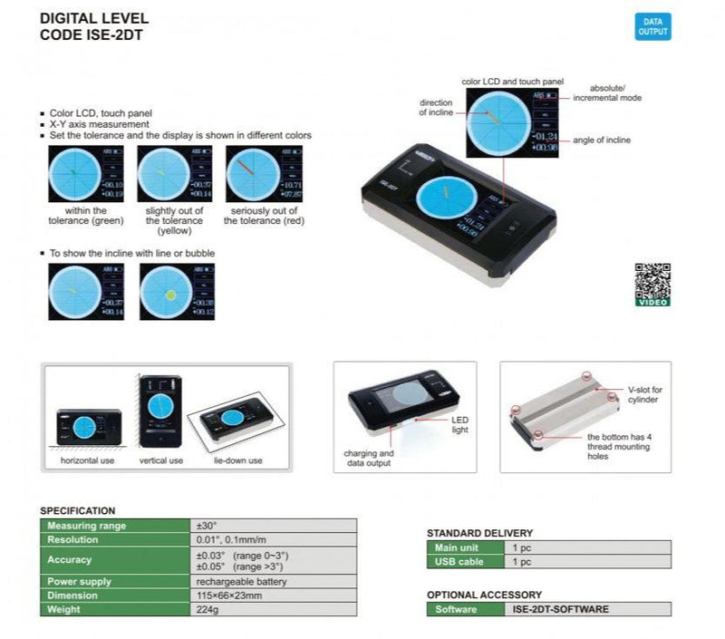 DIGITAL LEVEL - INSIZE ISE-2DT