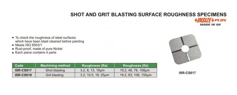 SURFACE ROUGHNESS SPECIMEN - INSIZE Isr-Cs017