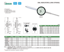 INSIZE LONG STROKE DIAL INDICATOR - INSIZE 2309-100D 100mm