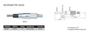 INSIZE MICROMETER HEAD - INSIZE 6372-1 0-1"