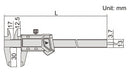 INSIZE MINI DIGITAL CALIPER - INSIZE 1111-100A 0-100mm / 0-4"