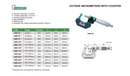 INSIZE OUTSIDE MICROMETER W/ COUNTER 25-50MM - 3400-50