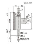 INSIZE REVERSE READING DIAL INDICATOR | 0 - 10mm x 0.01mm | INSIZE 2801-10