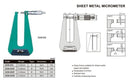 INSIZE SHEET METAL MICROMETER - INSIZE 3239-253F 0-25mm