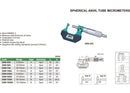INSIZE SPHERICAL ANVIL TUBE MICROMETER - INSIZE 3260-50SS 25-50mm