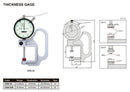 INSIZE THICKNESS GAUGE | 0 - 30mm x 0.01mm | INSIZE 2366-30