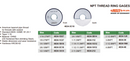 INSIZE THREAD RING GAUGE 3/8" NPT - 4634-3C18