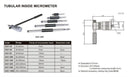 INSIZE TUBULAR INSIDE MICROMETER - Insize 3221-20 8-20"
