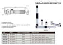 INSIZE TUBULAR INSIDE MICROMETER - Insize 3225-1700 100-1700mm