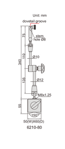 INSIZE UNIVERSAL MAGNETIC BASE - INSIZE 6210-80 80Kg