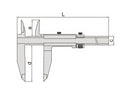 INSIZE VERINER CALIPER (JAW LENGTH 100MM/3.9") - 1210-614