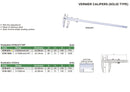 INSIZE VERINER CALIPER (JAW LENGTH 100MM/3.9") - 1210-614