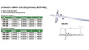 INSIZE VERNIER DEPTH GAUGE - INSIZE 1240-500 0-500mm