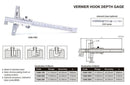 INSIZE VERNIER HOOK DEPTH GAUGE - INSIZE 1248-1501 0-150mm