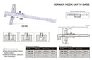 INSIZE VERNIER HOOK DEPTH GAUGE - INSIZE 1248-300 0-300mm