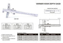 INSIZE VERNIER HOOK DEPTH GAUGE - INSIZE 1248-3001 0-300mm