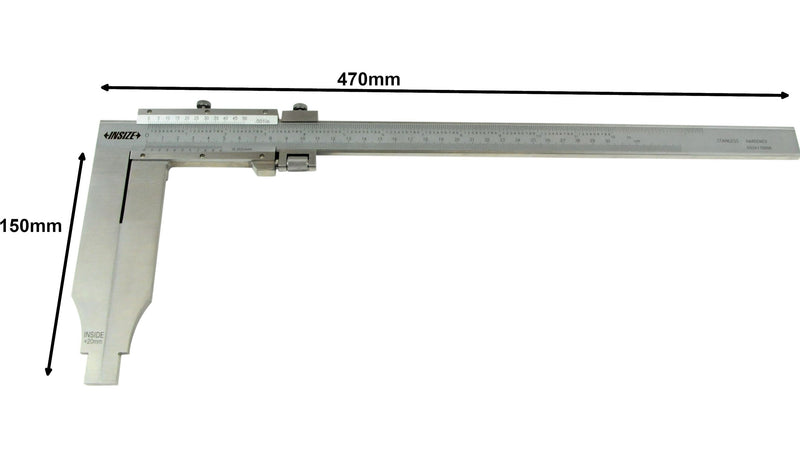 LONG JAW VERNIER CALIPER - INSIZE 1215-322 0-300mm / 0-12"