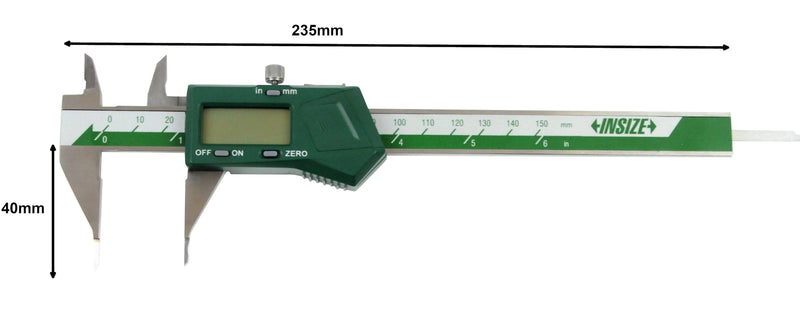 DIGITAL SMALL POINT CALIPER - INSIZE 1169-150 0-150mm / 0-6"