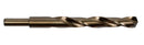 Side view of a 14mm HEPYC reduced shank cobalt drill showing the reduced shank design for compatibility with smaller chucks and its durable cobalt material for high-performance drilling.