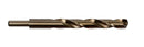 Side view of a 15.5mm HEPYC reduced shank cobalt drill showing the reduced shank for compatibility with smaller chucks and its durable cobalt construction for long-lasting performance.
