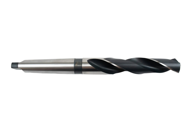 Side view of a 33mm HEPYC Morse taper drill showing the tapered shank and cylindrical body.