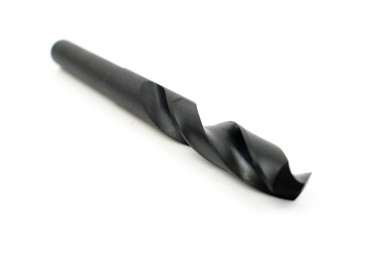 Somta HSS 17/32" Reduced Shank Drill - High-speed steel drill bit showing fluting for efficient chip removal, enhancing performance and reducing heat buildup during drilling