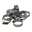 Twin Eagle Imports 10 Piece 304 Stainless Steel 21-44mm Worm Drive Hose Clamp
