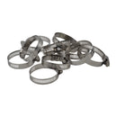 Twin Eagle Imports 10 Piece 304 Stainless Steel 33-57mm Worm Drive Hose Clamp
