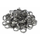Twin Eagle Imports 100 Piece 304 Stainless Steel 17.8-21mm Ear Hose Clamp