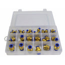 Twin Eagle Imports 46pc Push in Air Line Nylon Hose Bulkhead Joiner Metric Quick Connect Grab Kit Assortment