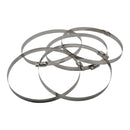 Twin Eagle Imports 5 Piece 304 Stainless Steel 155-178mm Worm Drive Hose Clamp