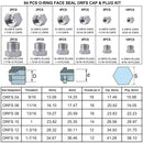 Twin Eagle Imports 64Pcs ORFS O-Ring Face Seal Hydraulic Blanking Kit