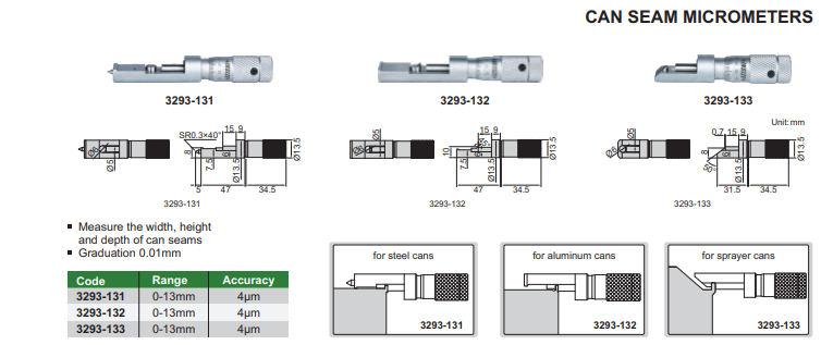 CAN SEAM MICROMETER - 3293-132