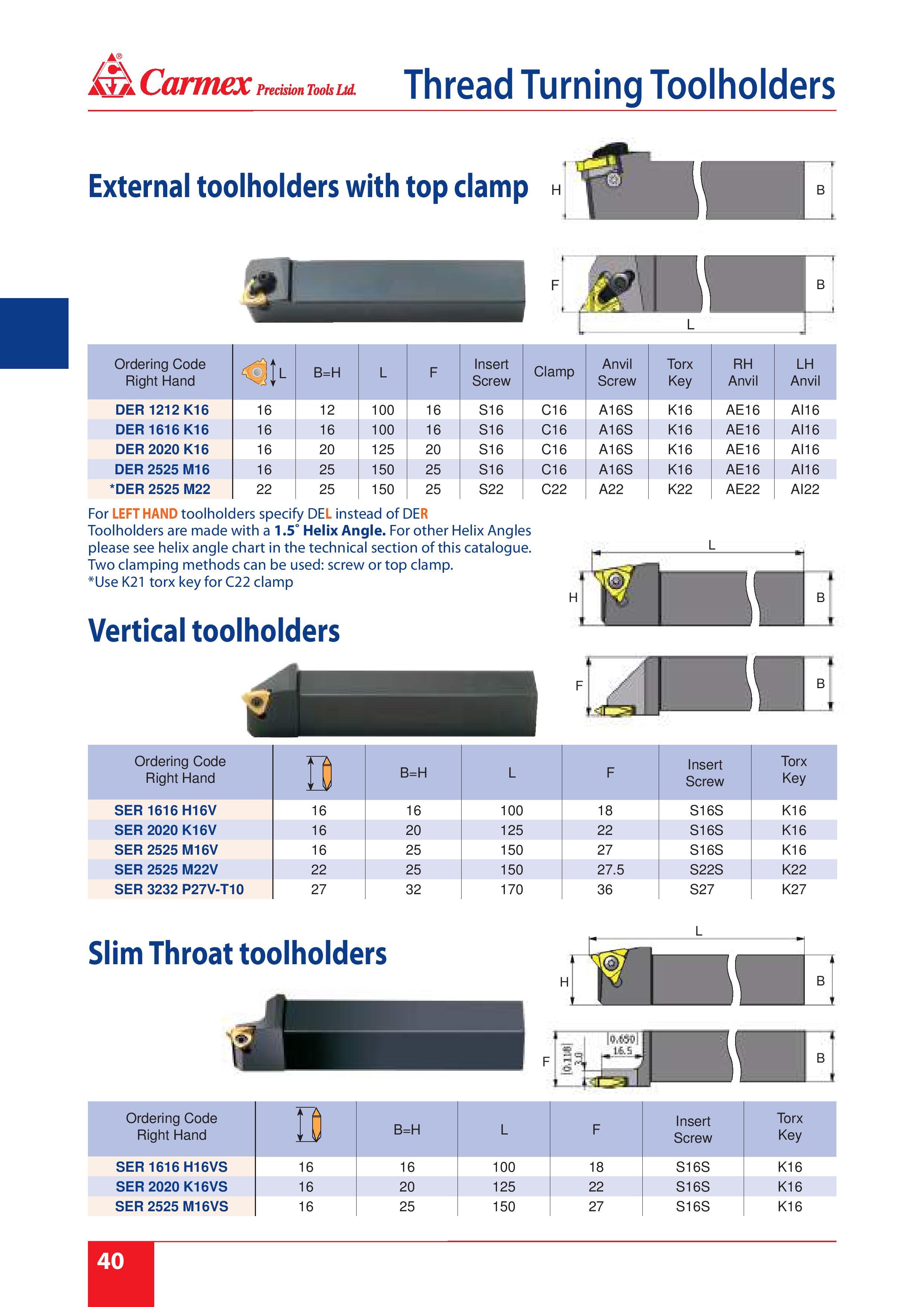 EXTERNAL TOOLHOLDER | 11mm Insert | Carmex | Wallers Industrial