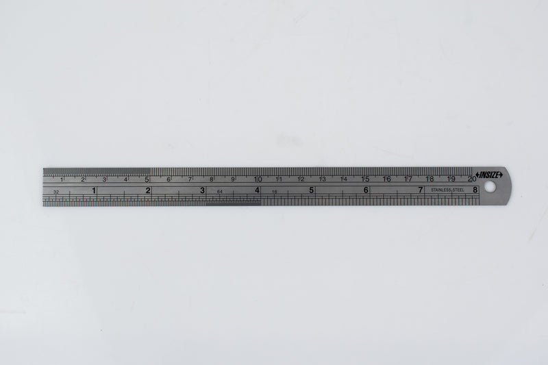 STAINLESS STEEL RULE - INSIZE 7110-200 200mm / 8"