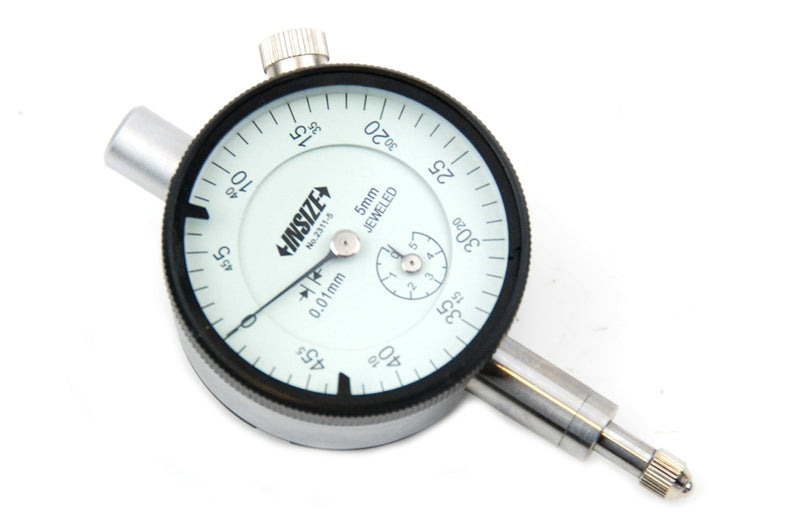 DIAL INDICATOR FLAT BACK 5MM - INSIZE 2311-5F