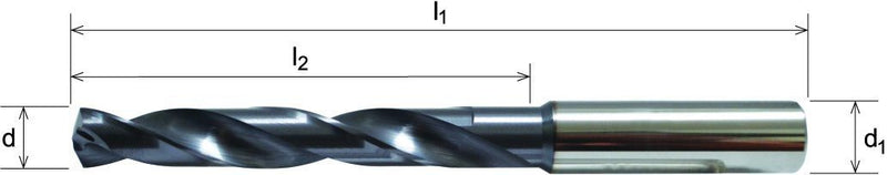 Wallers Industrial Hardware  10MM SOLID CARBIDE DRILL (JOBBER LENGTH, THROUGH HOLE COOLANT)