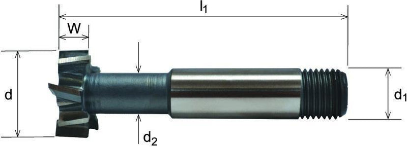 Wallers Industrial Hardware  SOMTA - HSS-Co T-SLOT CUTTER 18MM (THREADED SHANK )