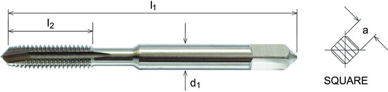 Wallers Industrial Hardware  SOMTA - HSS GUN NOSE TAP BSW 1/2" (STANDARD)